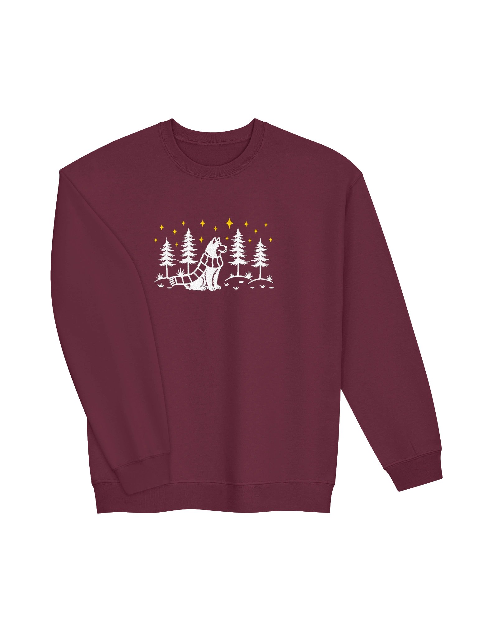 American Akita Winter/Christmas Line Art Design Embroidered Sweatshirt product image (18)