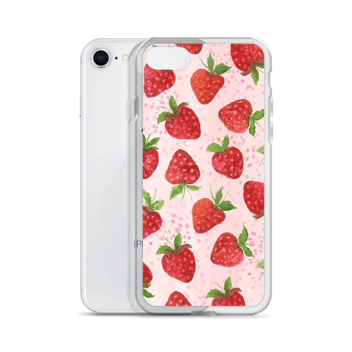 Strawberry Sprinkle Clear iPhone Case product image (55)