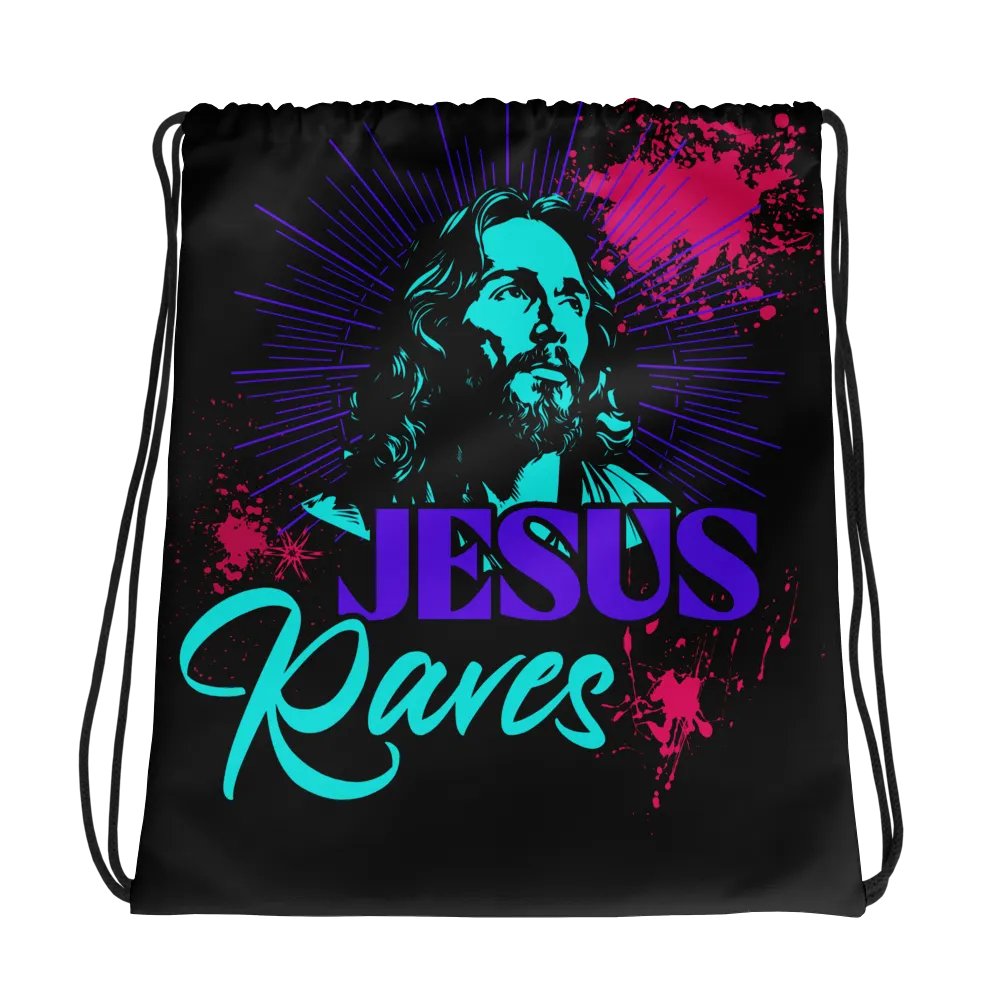 jesus raves Drawstring Bag product image (1)