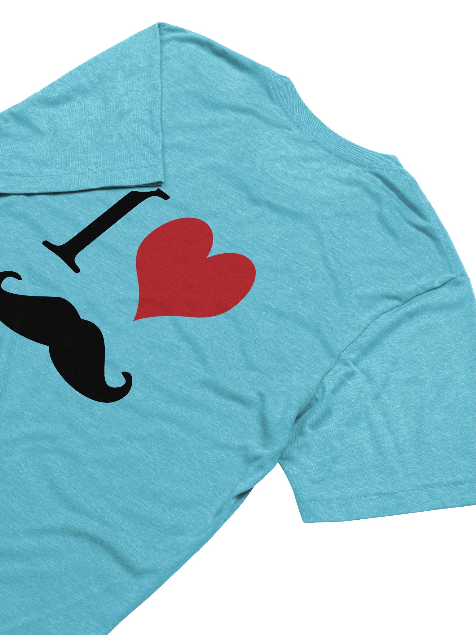 'I (red heart) Mustache Triblend T-Shirt product image (4)