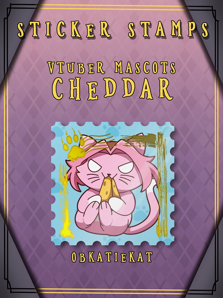 Sticker Stamps - Vtuber Mascots - Cheddar product image (1)