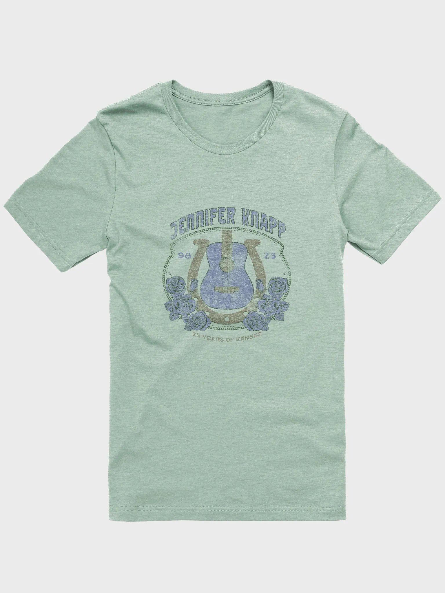 Vintage Guitar Roses Graphic Tee (Blue) product image (1)