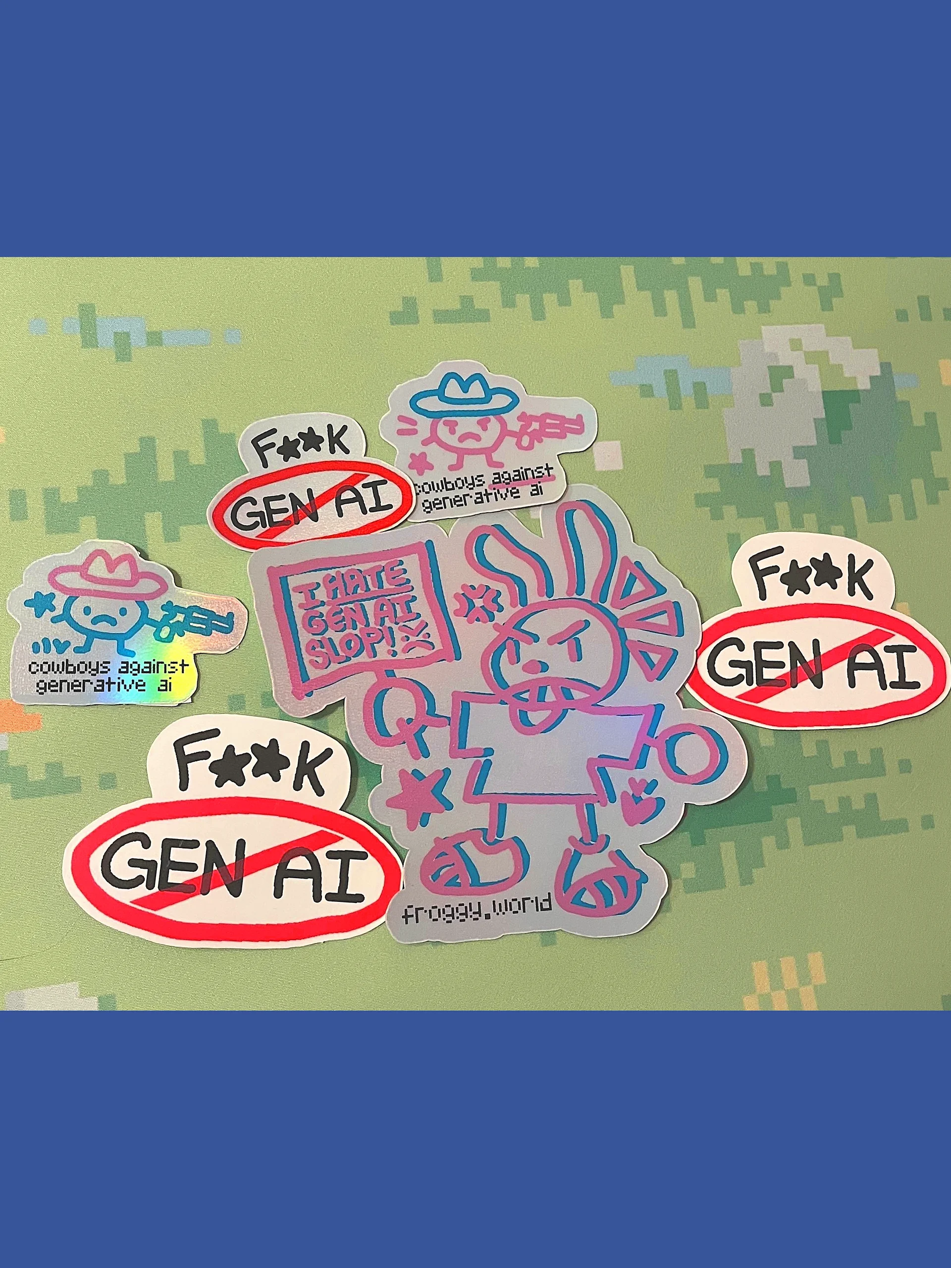 *death to gen ai slop* Sticker Pack (transgender edition) product image (1)