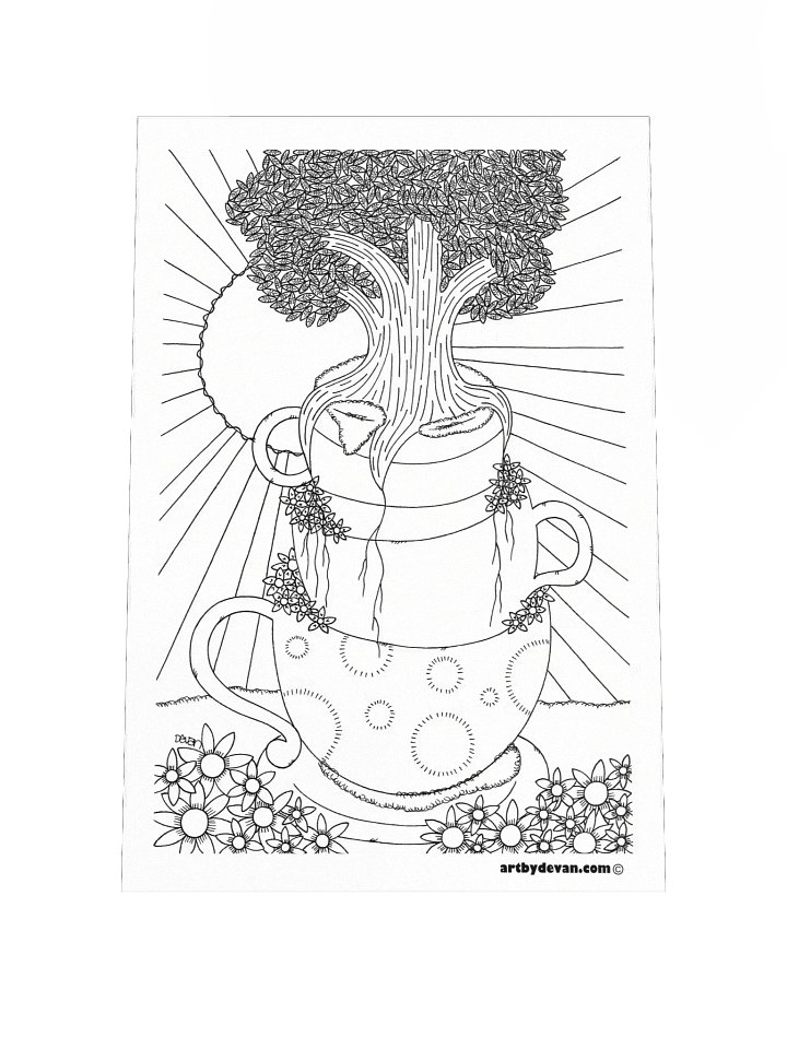 Color Your Own Art: Cup of Nature product image (1)