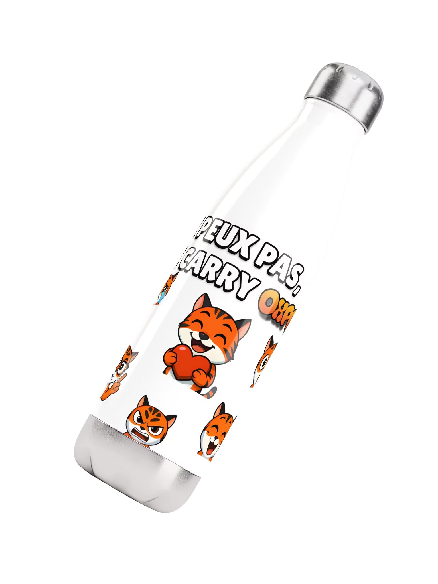 Gourde en acier inoxydable "Je peux pas, je carry Oxpros" product image (7)