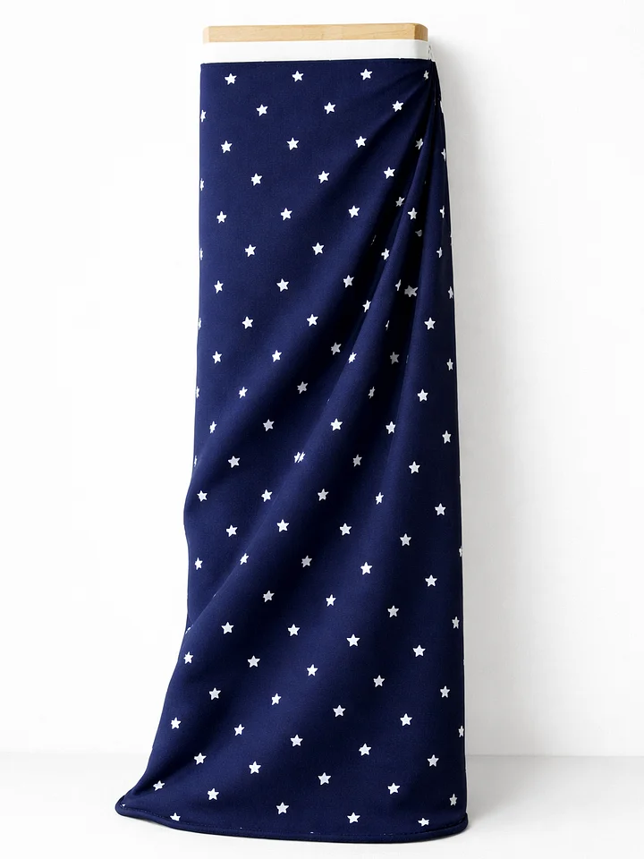 Navy Blue & White Stars DBP Fabric product image (2)