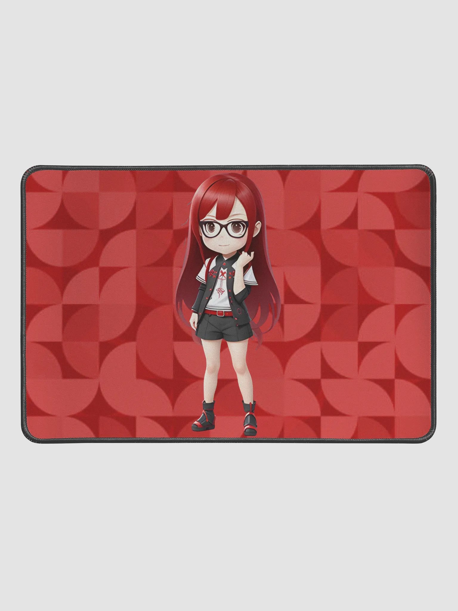 (Red CHIBI) K Desk Mat 12" x 18" product image (1)
