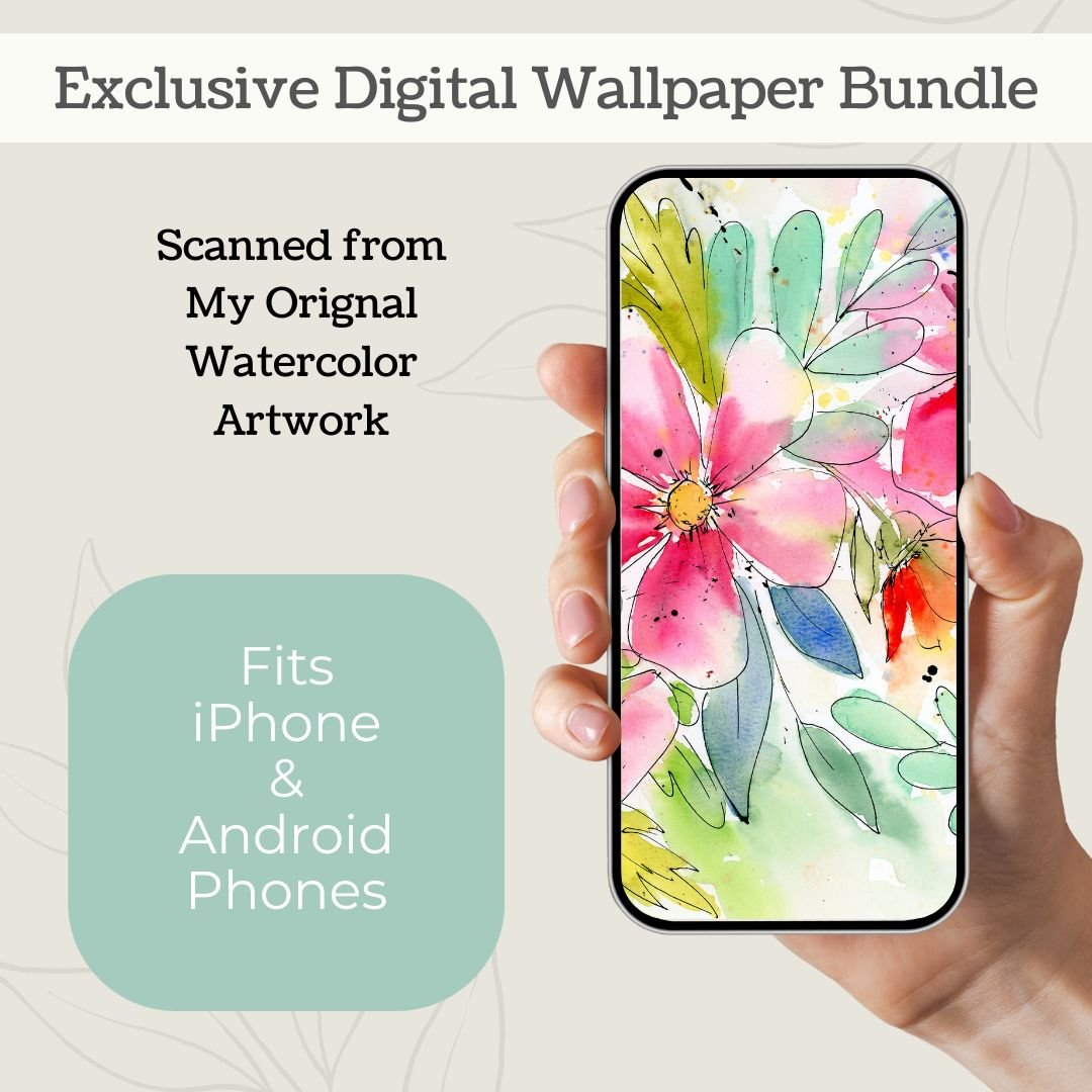 Loose & Wild Watercolor Digital Wallpaper Bundle product image (3)
