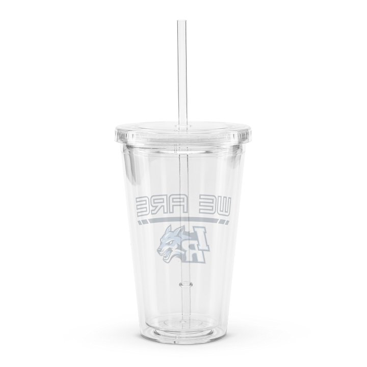 Double Walled Clear Plastic Tumbler (16 oz) - We Are IR Navy product image (2)