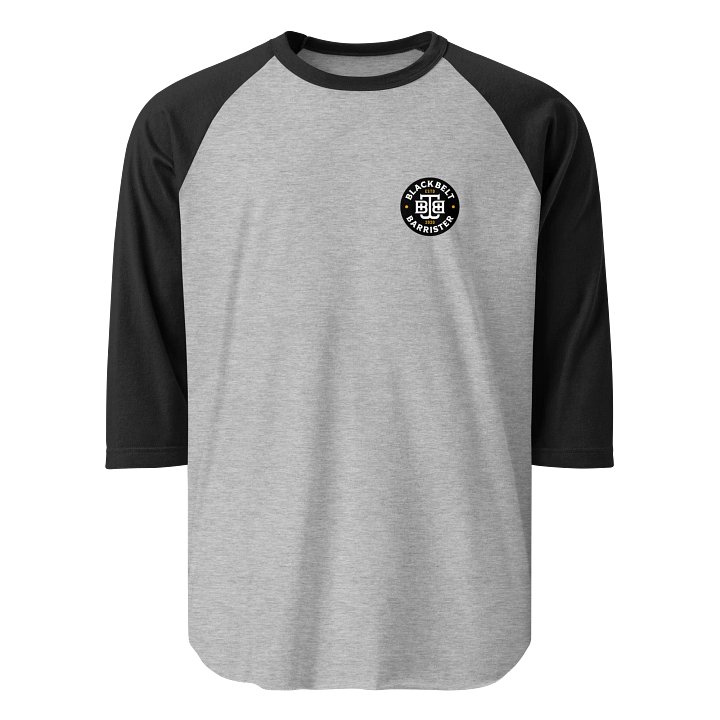 BBB Raglan Baseball ¾ Sleeve Tee Grey/Black product image (1)