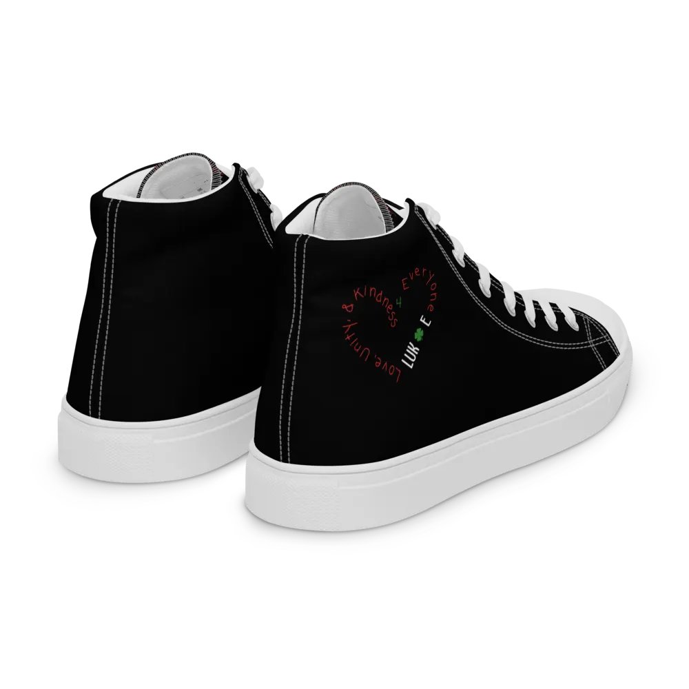 Kindness 4 Everyone High Top Canvas Shoes product image (11)