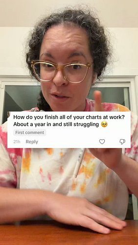 Please never think that because I don’t take charts home, that I am in any way caught up. The charts aren’t done. Because I d...