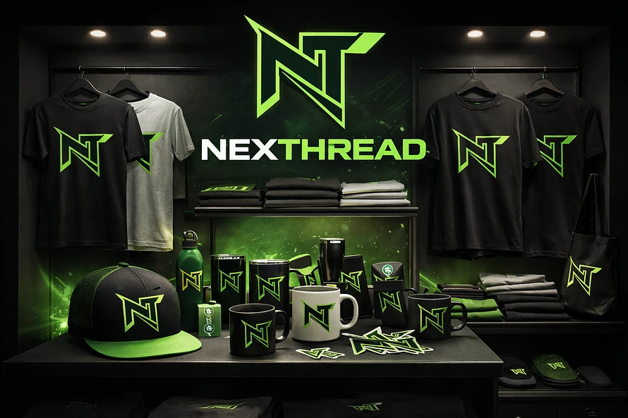 Y2K inspired graphic t shirt with retro chrome typography – modern streetwear aesthetic from nexthread.shop