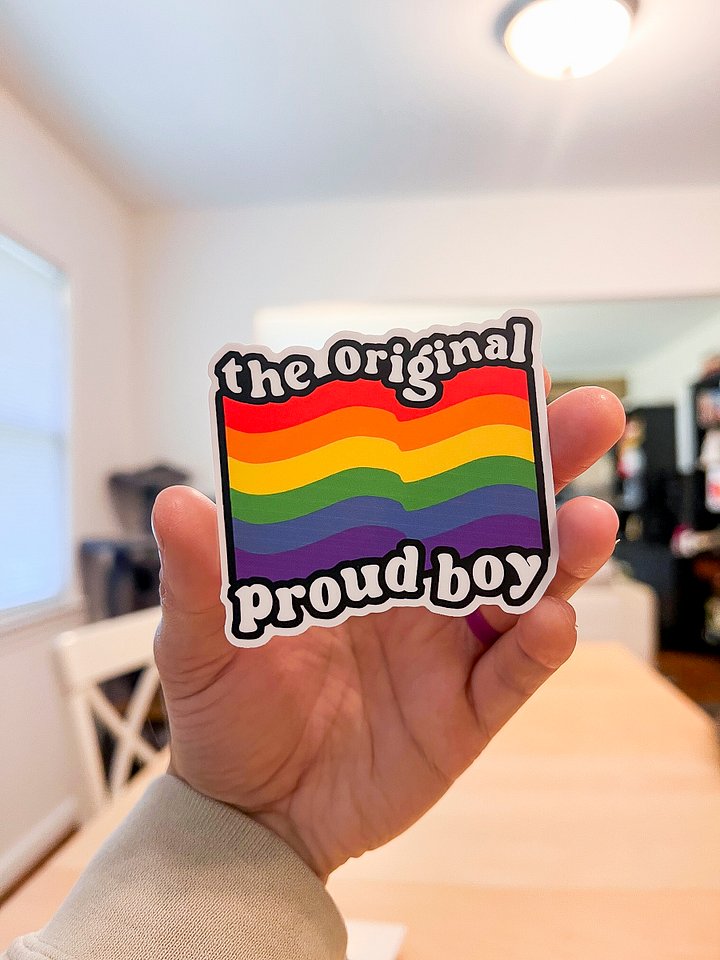 The OG Proud Boy, Rainbow Flag Sticker product image (2)