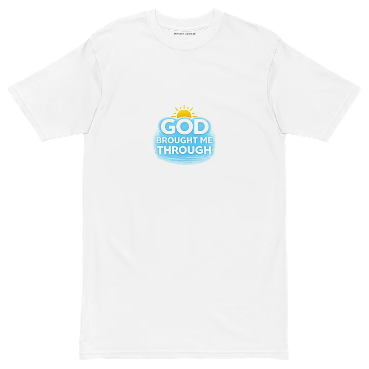 God Brought Me Through – Summer Sun Edition-White Tee product image (2)