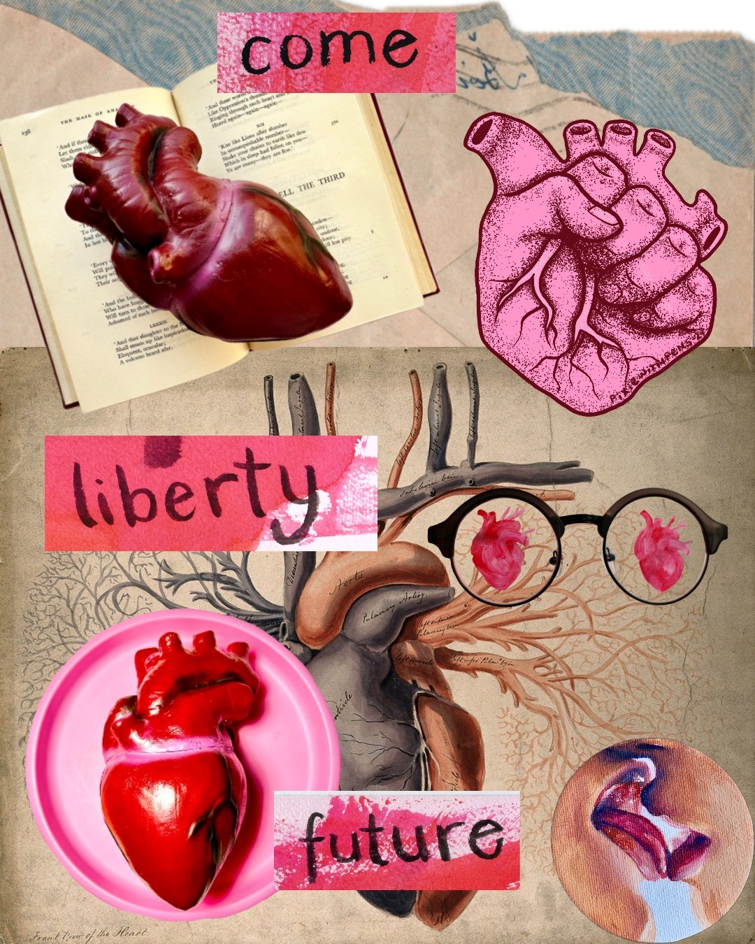 poetry fucks digital collage kit product image (2)