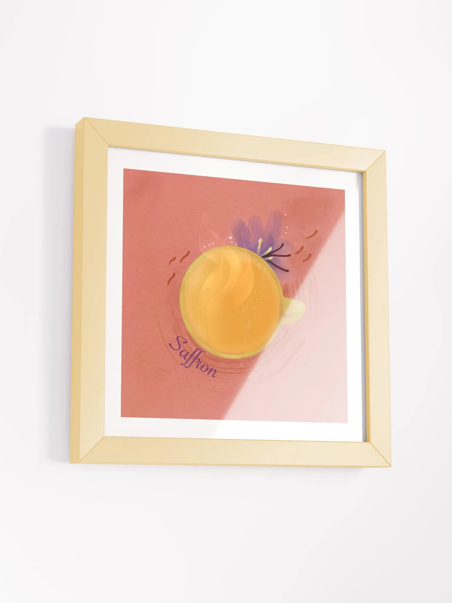 Saffron Herbal Tea Framed Poster product image (3)
