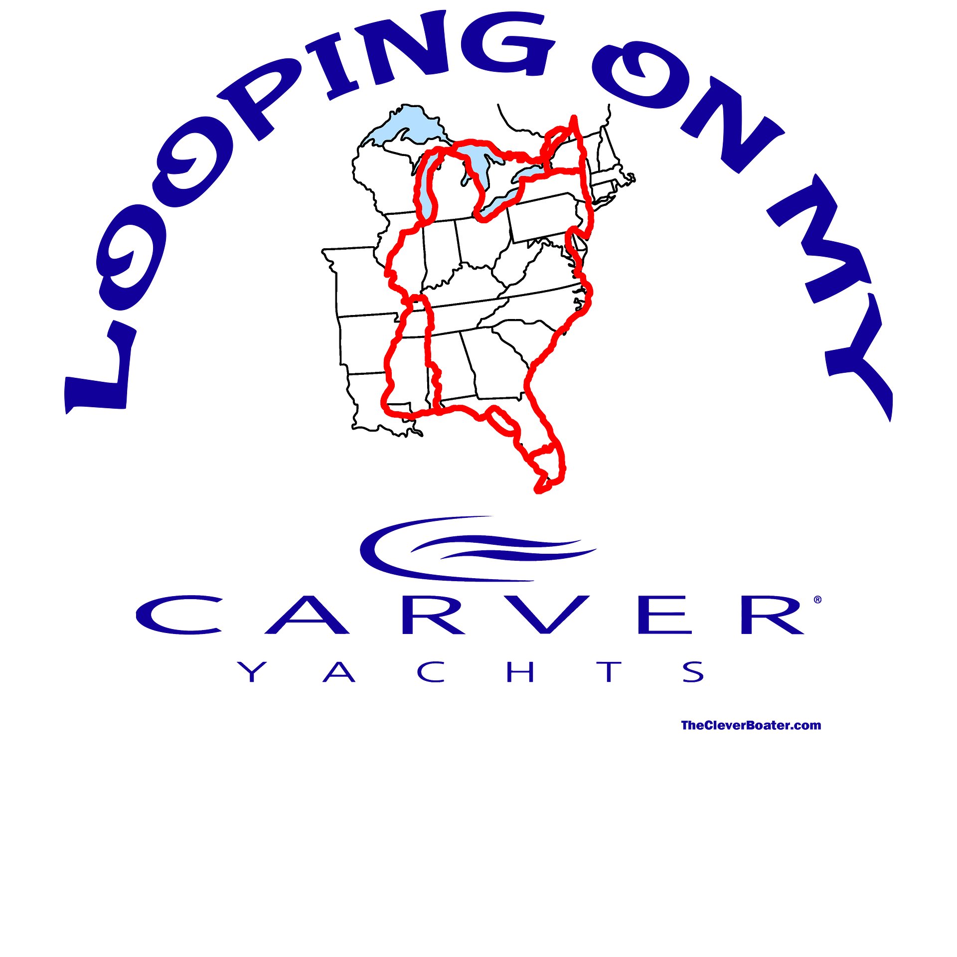 Looping On My Carver - T-Shirt - Light Shirt w/Blue Logo product image (5)