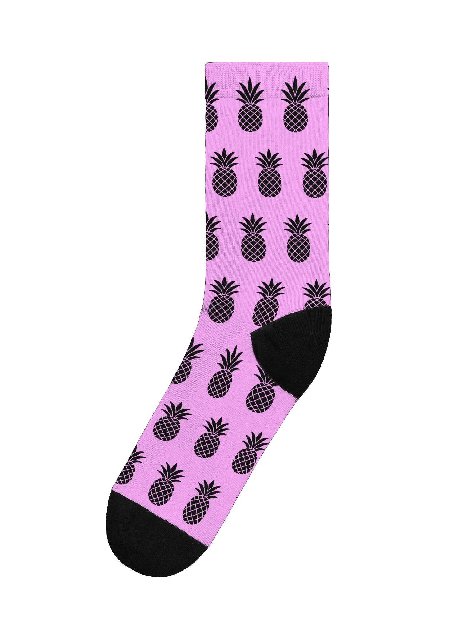 Light Pink & Black Lucky Pineapple™ Unisex Socks product image (1)