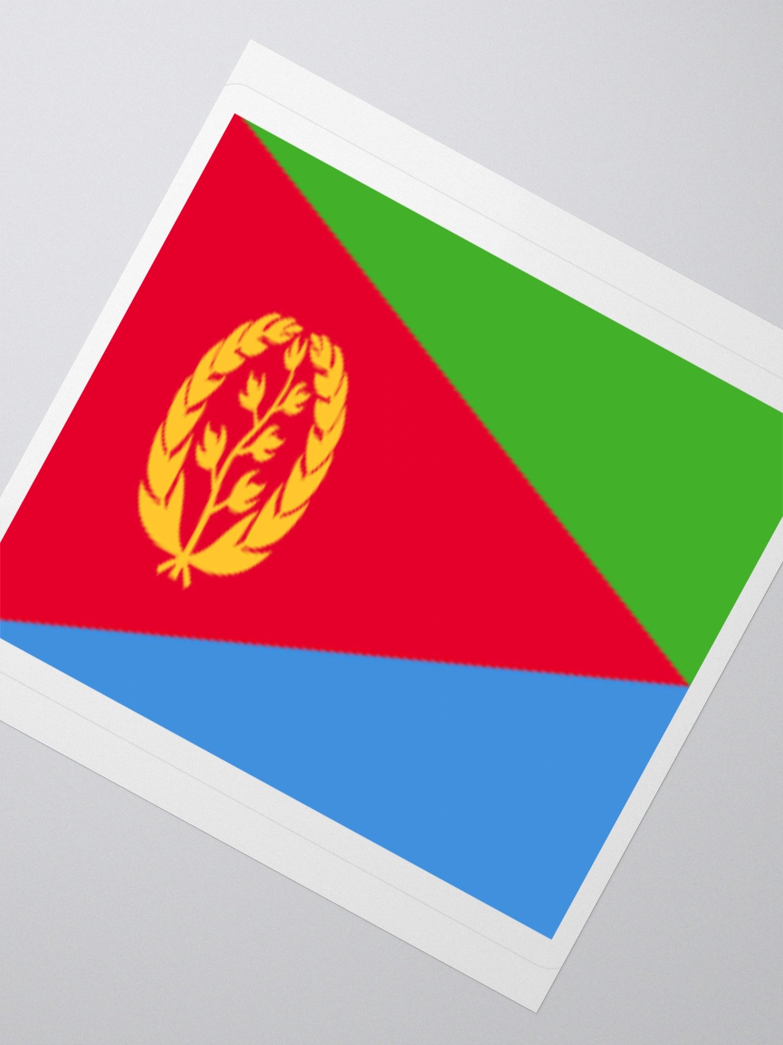 Eritrea Flag Sticker | Wreath and Olive Branch Design | Durable Vinyl | 3 Sizes product image (5)