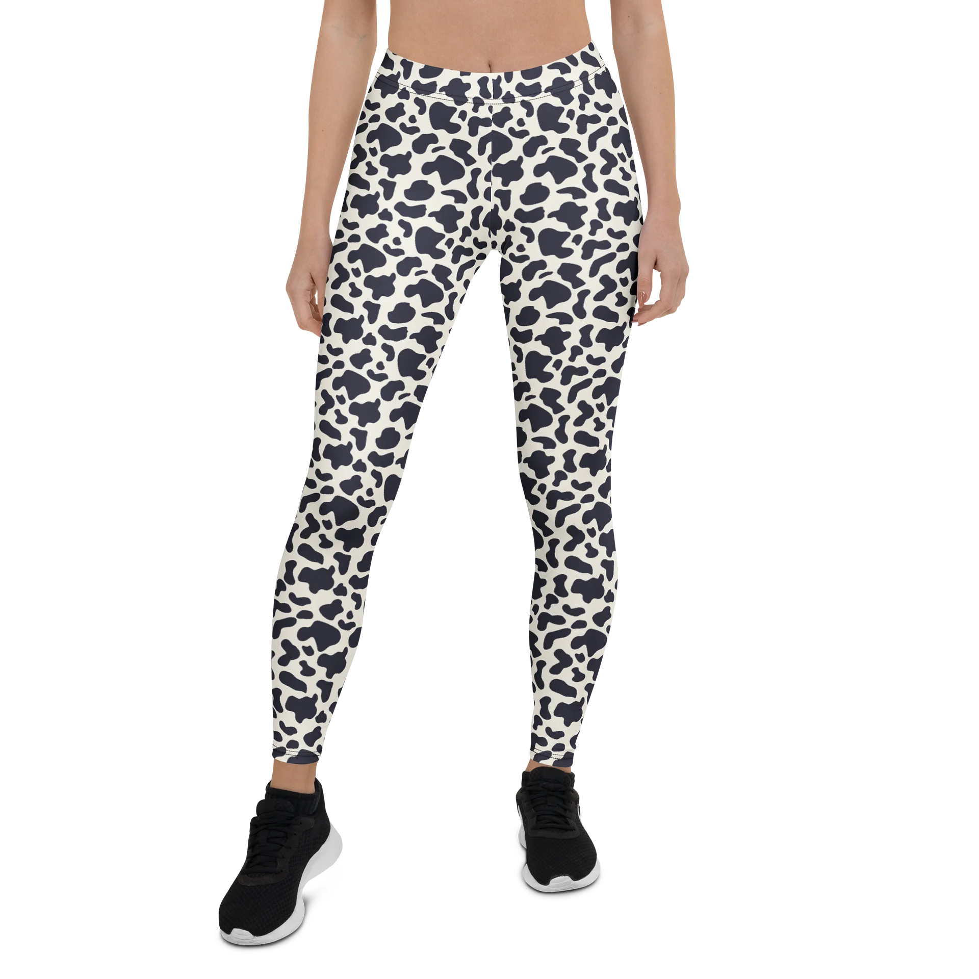 Comfortable Abstract Leggings Bold Black Animal Print product image (1)