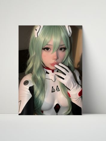 Cosplay Corner – Waifufaee as Rei Ayanami from Neon Genesis Evangelion Glossy 8x10 Metal Print product image (1)