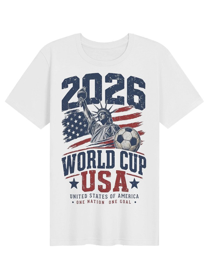 2026 Global Football Tournament USA Liberty One Nation One Goal Patriotic Soccer Tee product image (2)
