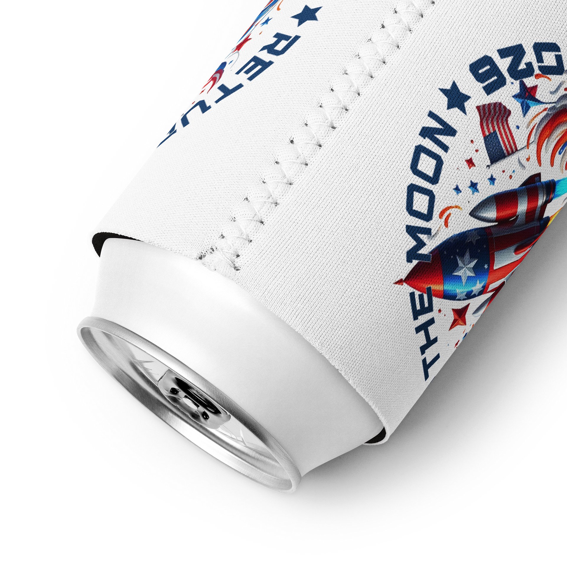 Mission to the Moon Can Cooler April 1 2026, USA Space Drink Sleeve Neoprene product image (9)