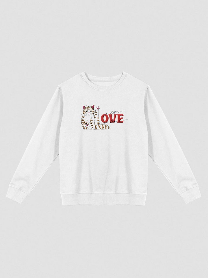 Cat Date Night - Embroidered Organic Sweatshirt product image (2)