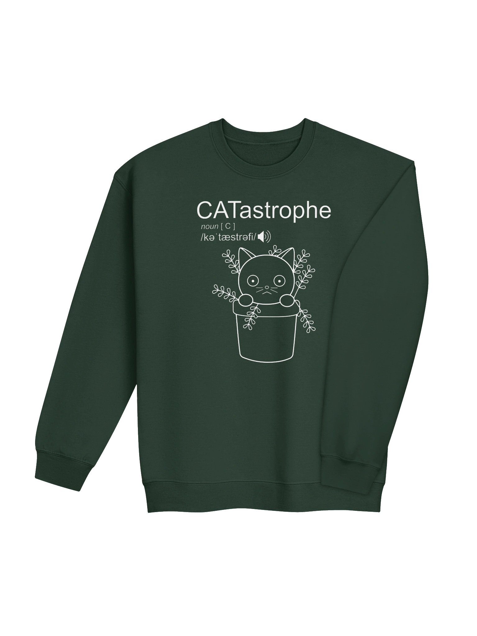 CATastrophe (Cat in Plant Pot) - Unisex Adult Sweatshirt product image (3)
