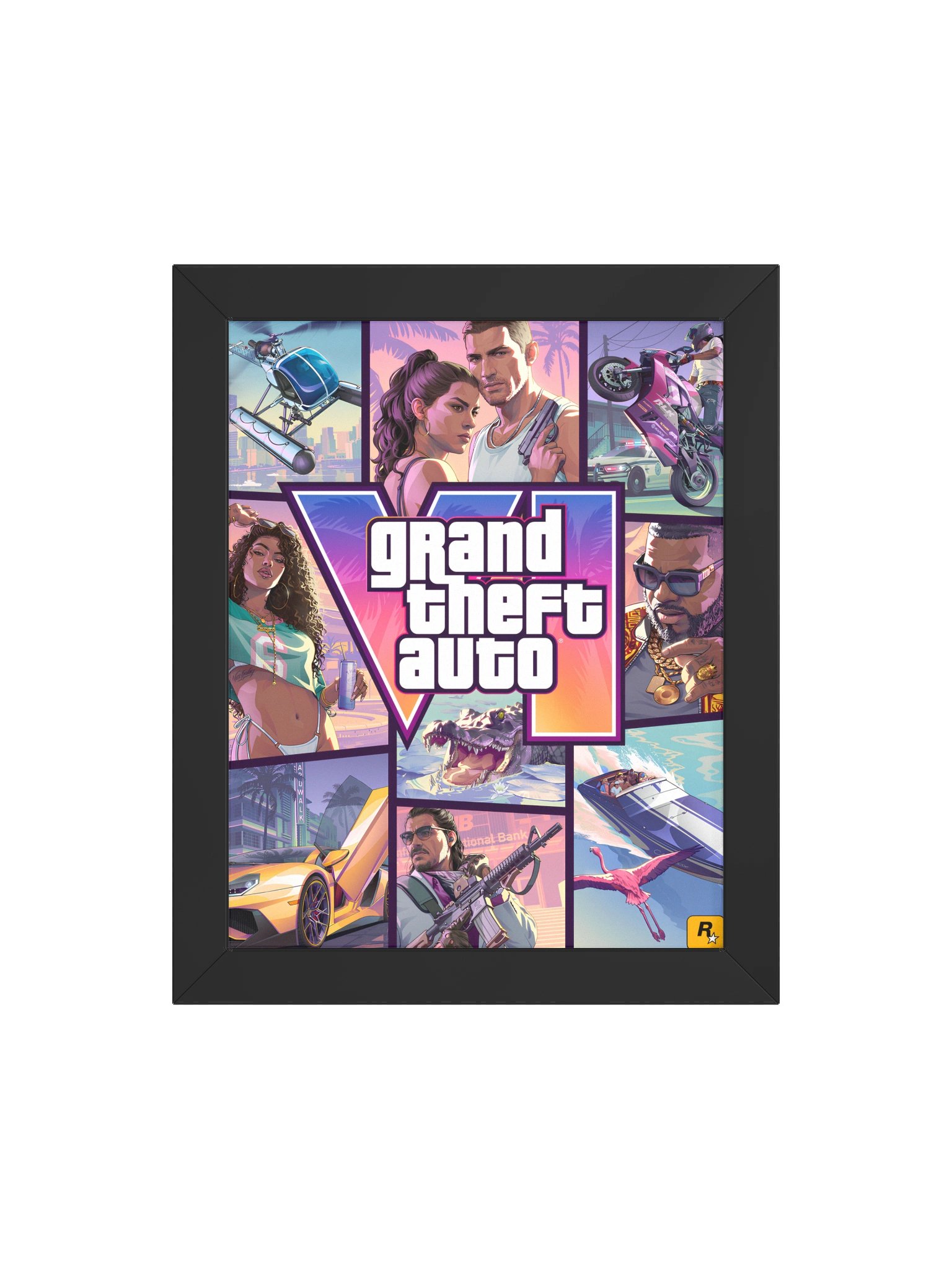 GTA VI Cover Art Framed Poster | GTA 6 Poster - Fan Design product image (4)