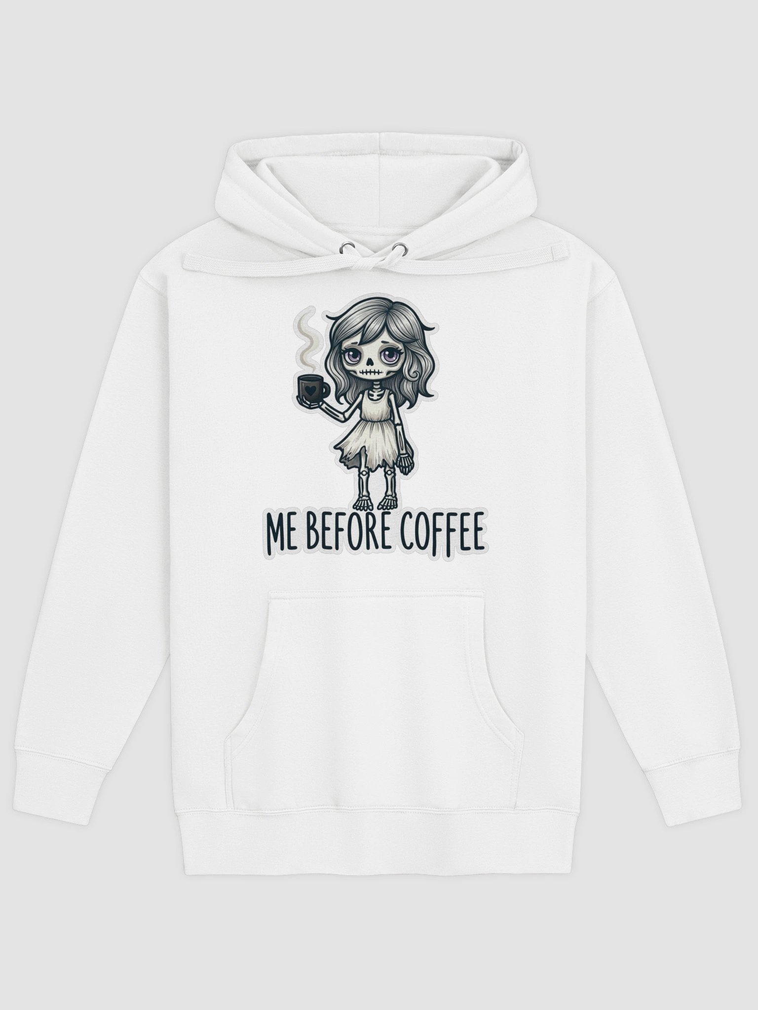 "Me Before Coffee" Skeleton Girl Hoodie | Me Before Coffee Collection product image (2)