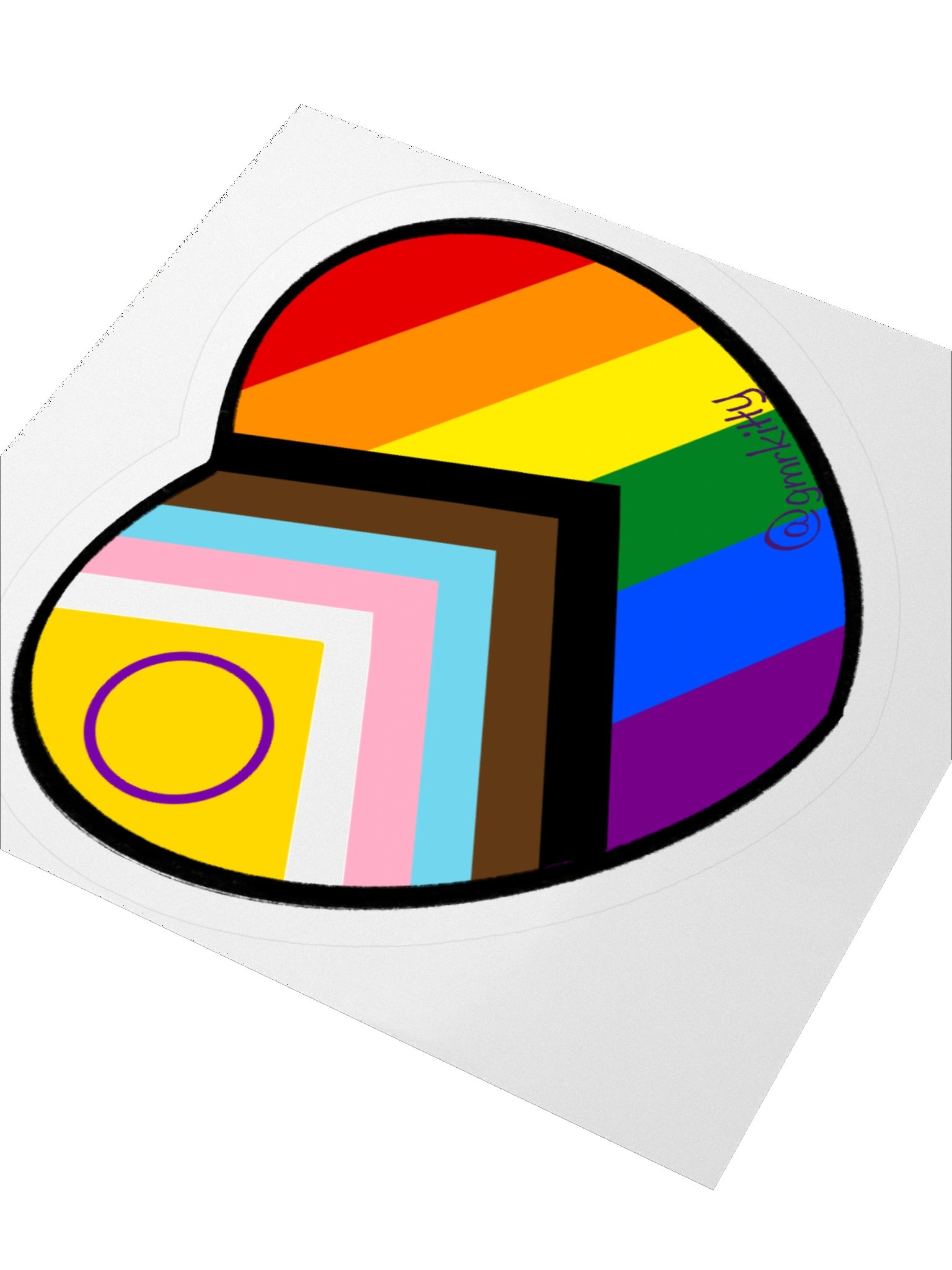 Progress Pride Heart Sticker product image (8)