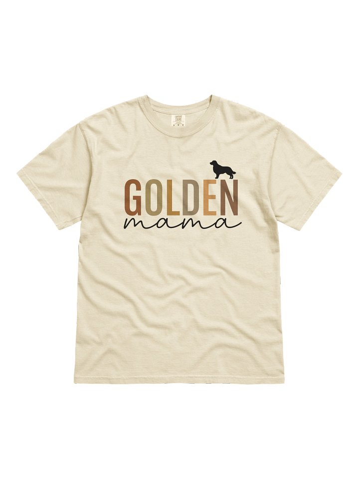 Golden Mom Minimal T-Shirt – Comfort Colors 1717 Golden Retriever Tee product image (2)