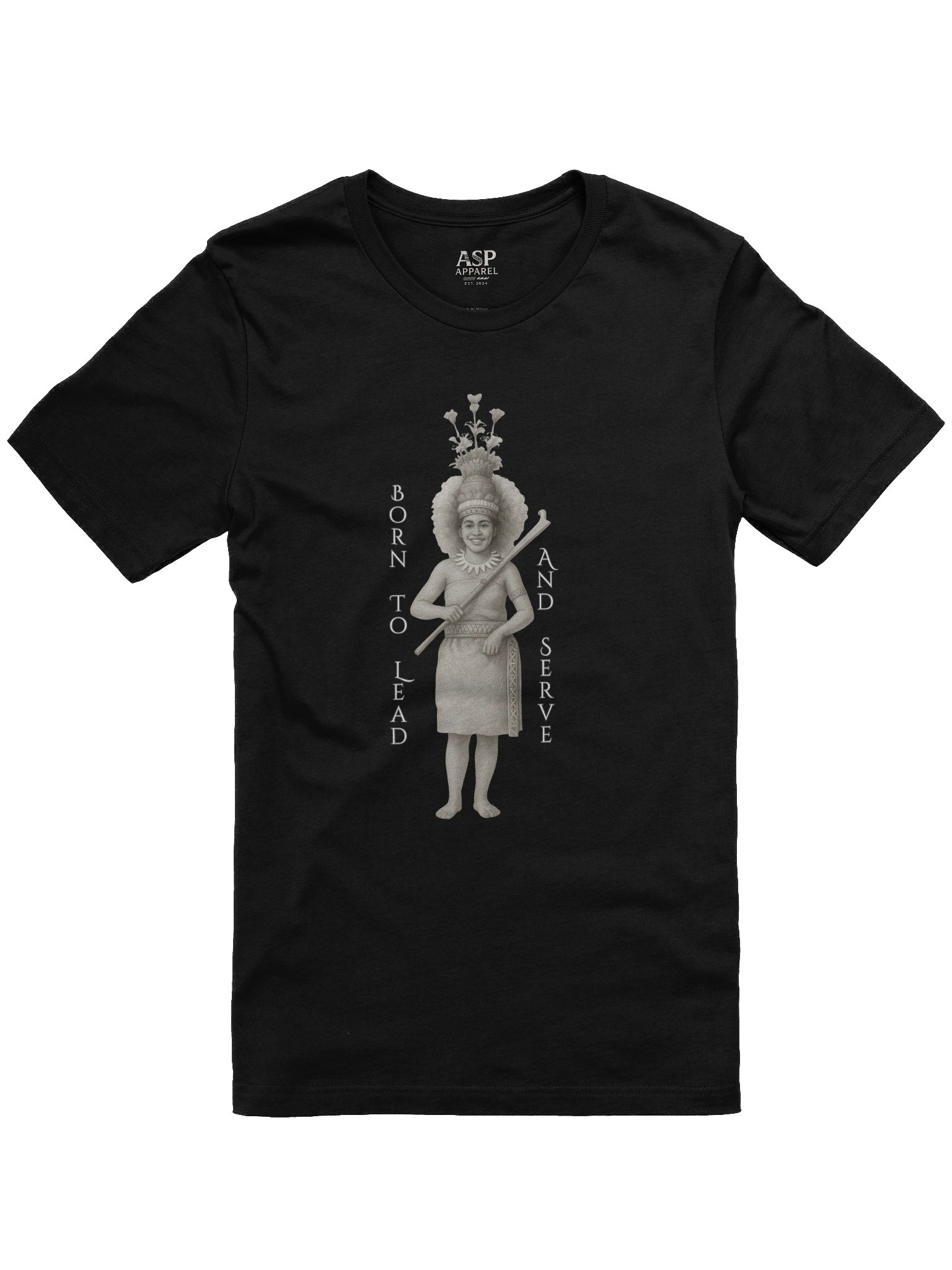 Traditional Samoan Taupou T-Shirt – Cultural Island Design | Fa’aSamoa Heritage Tee by ASP Apparel product image (1)