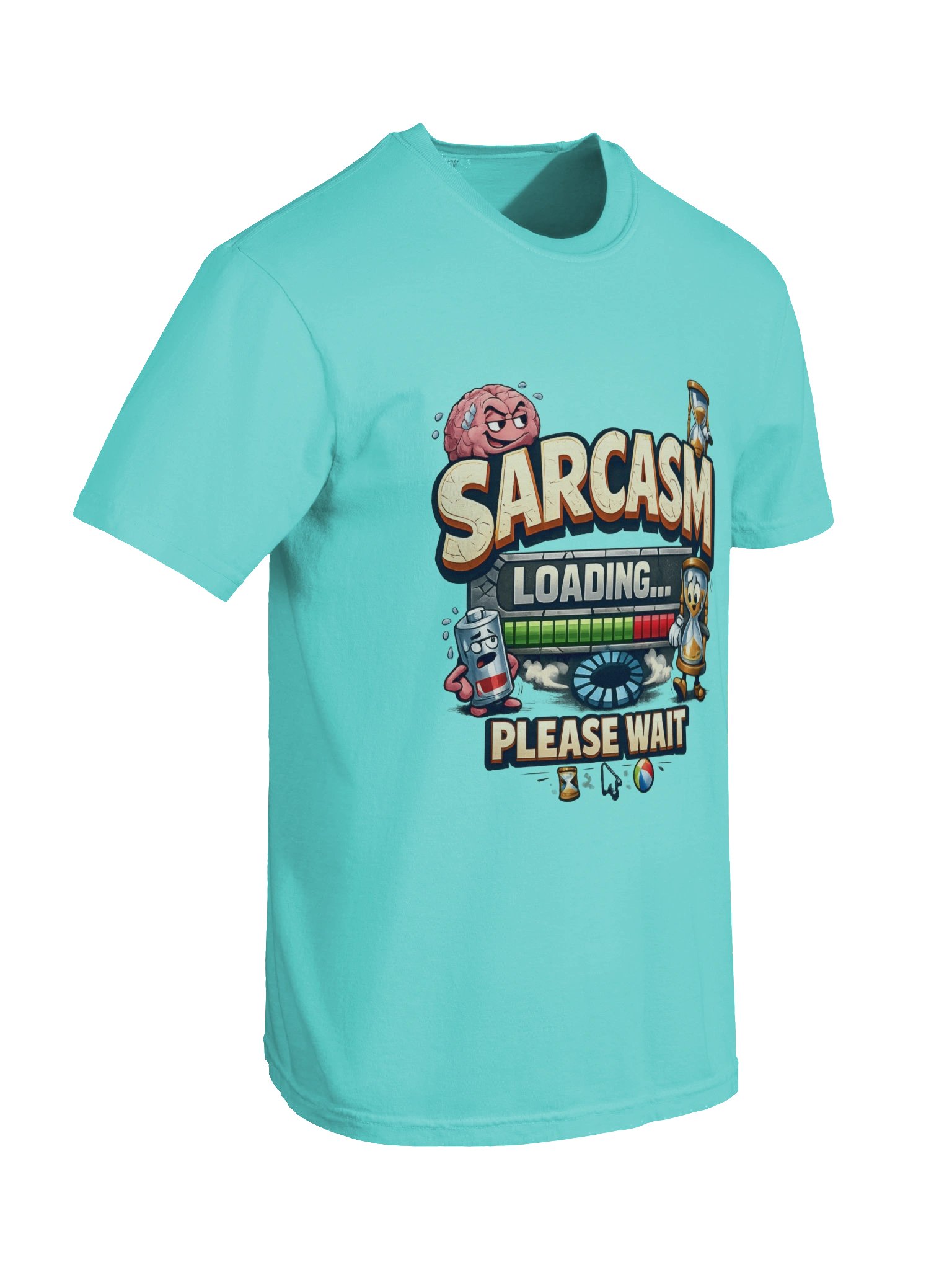 Funny Sarcastic T-Shirt, Sarcasm Loading Please Wait Graphic Tee product image (79)
