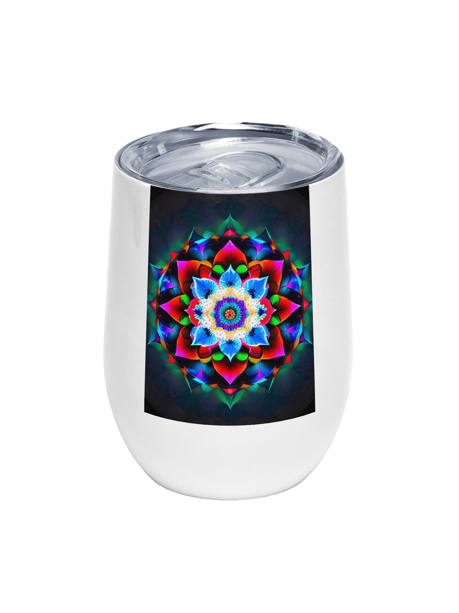 Neon Mandala Wine Tumbler product image (1)