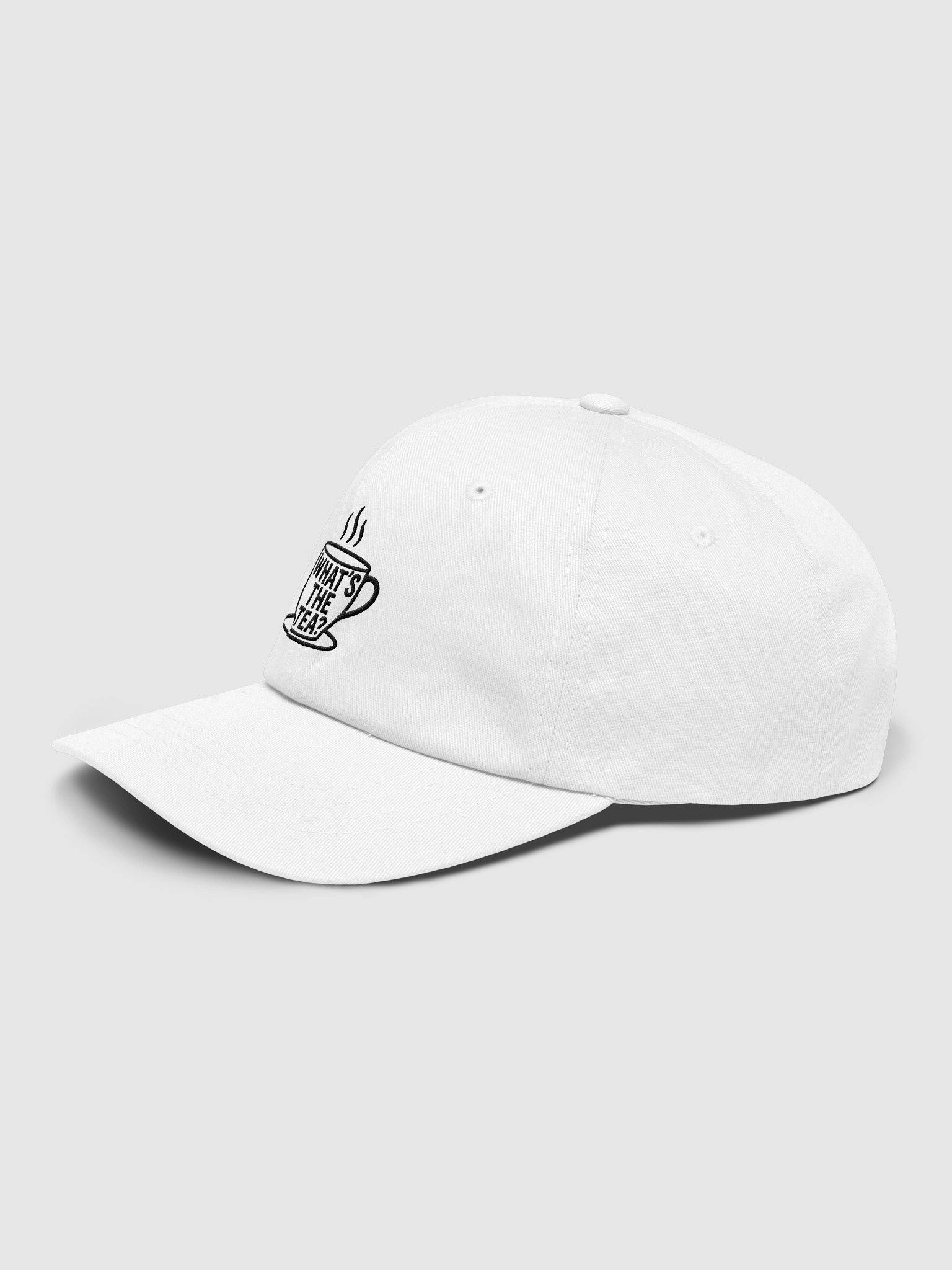 What's The Tea? Dad Hat - White product image (3)