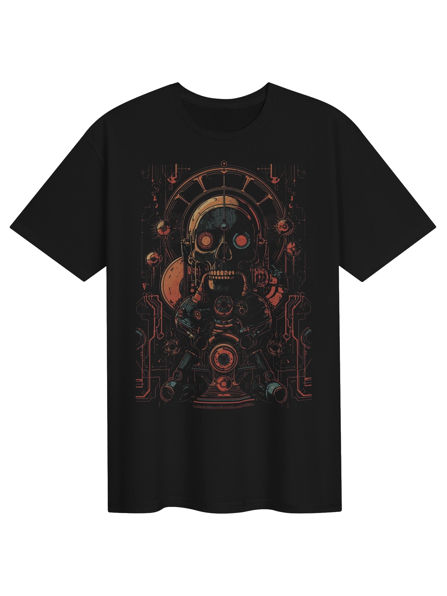 Retro Android Skull T-Shirt product image (1)