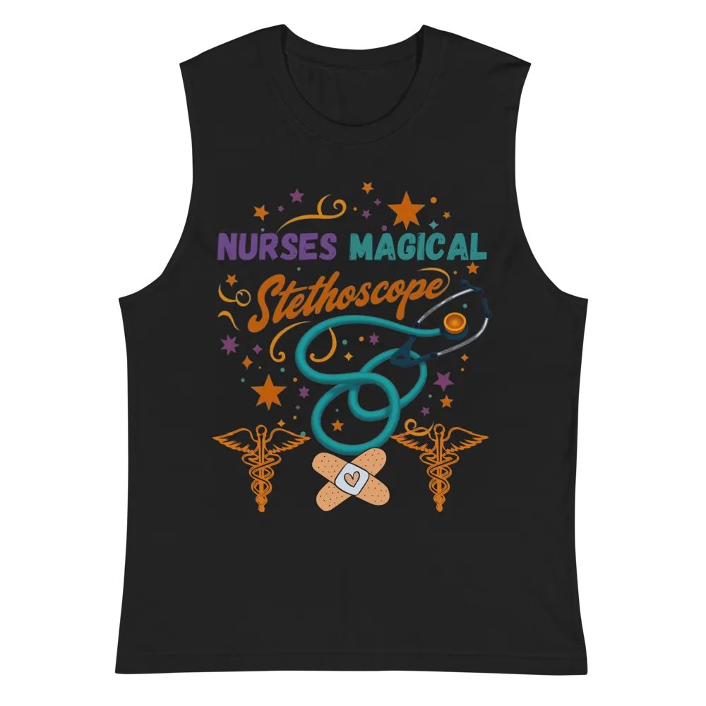 Nurse's Magical Stethoscope Muscle Tank product image (3)