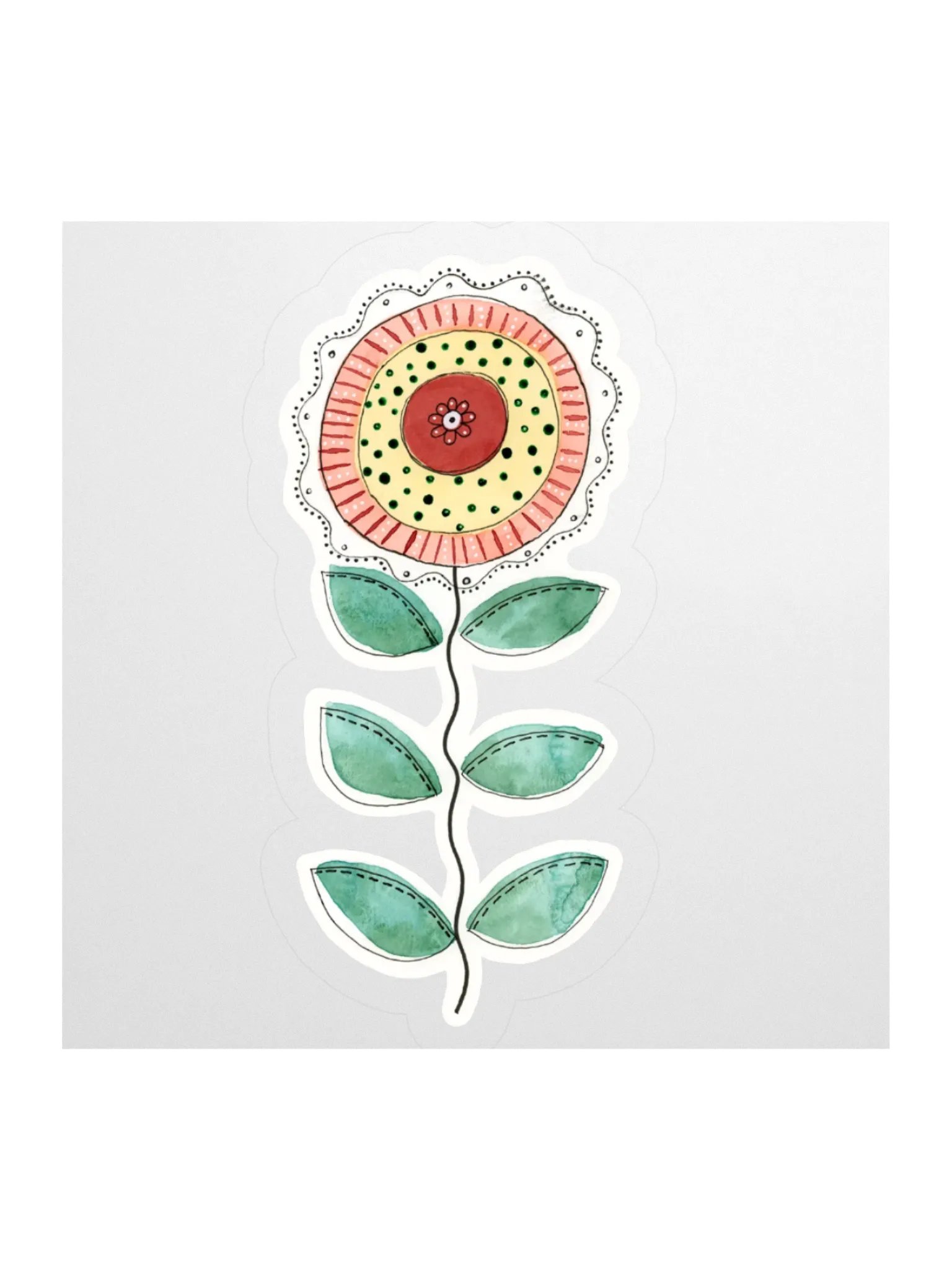Flower Watercolor Doodle Sticker product image (2)