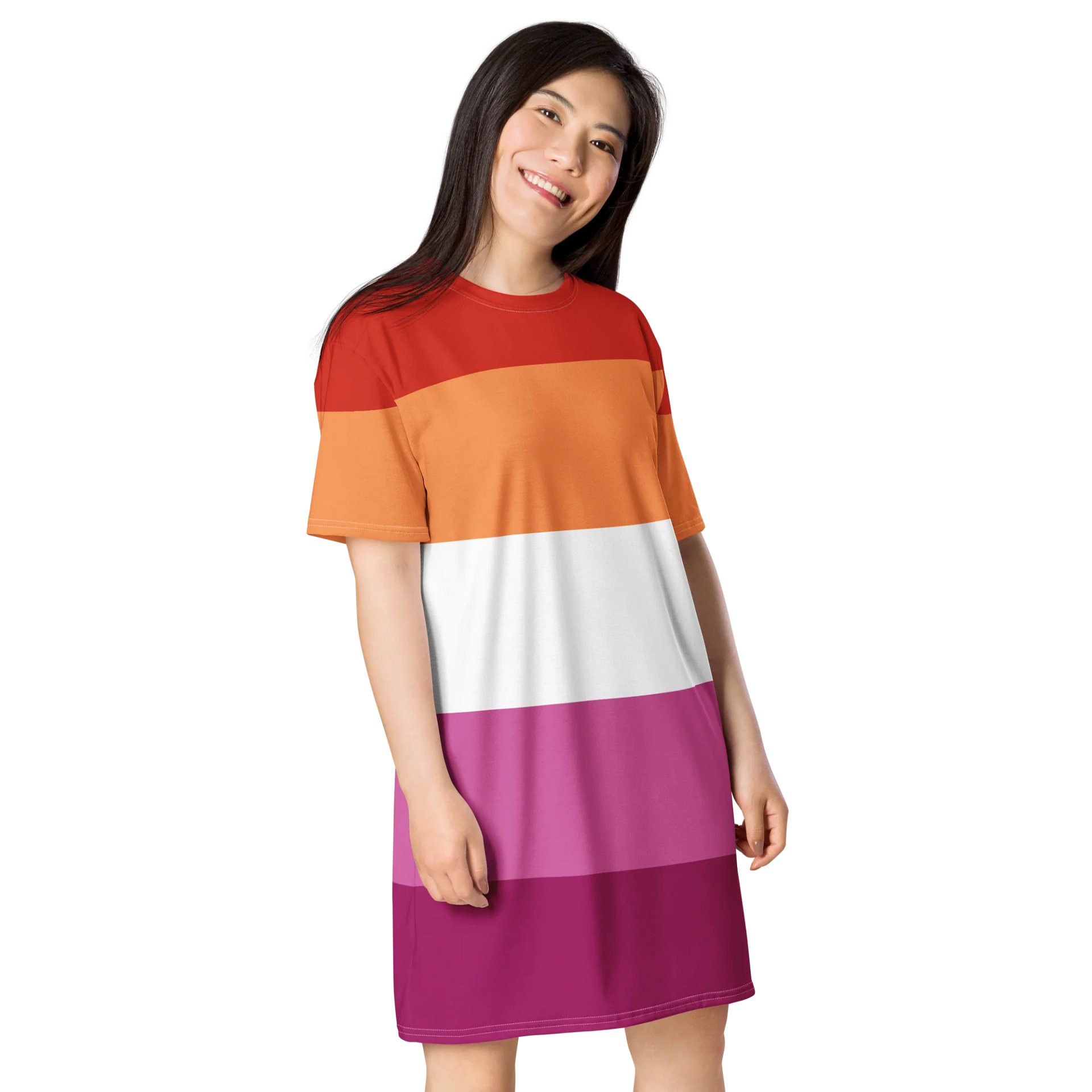 Lesbian Pride Flag T-shirt Dress product image (4)