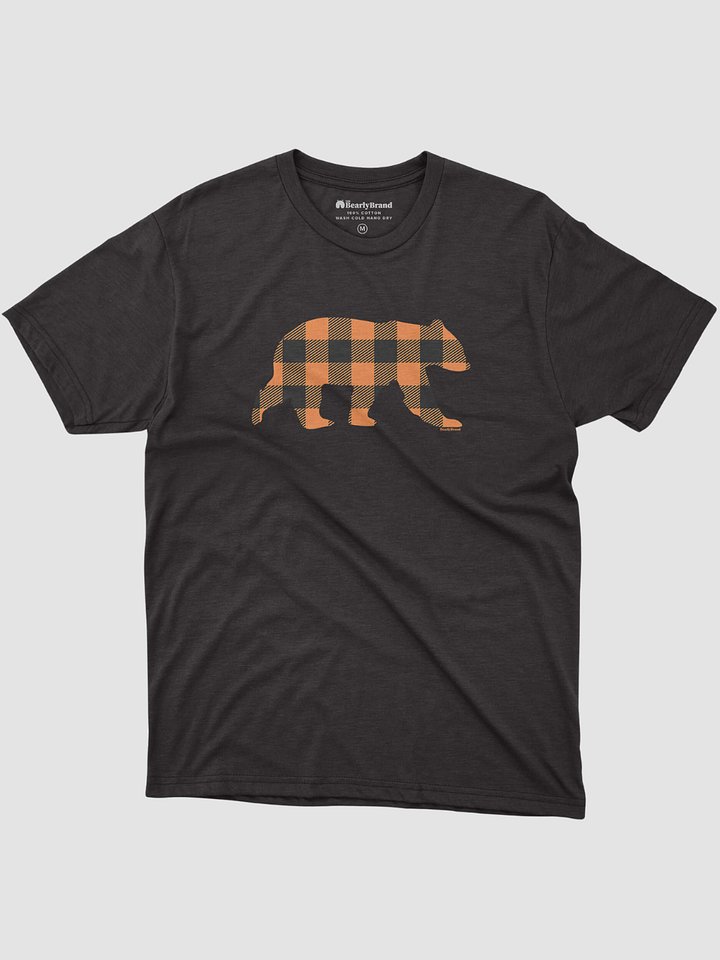 Orange Buffalo Check Bear T-Shirt product image (1)