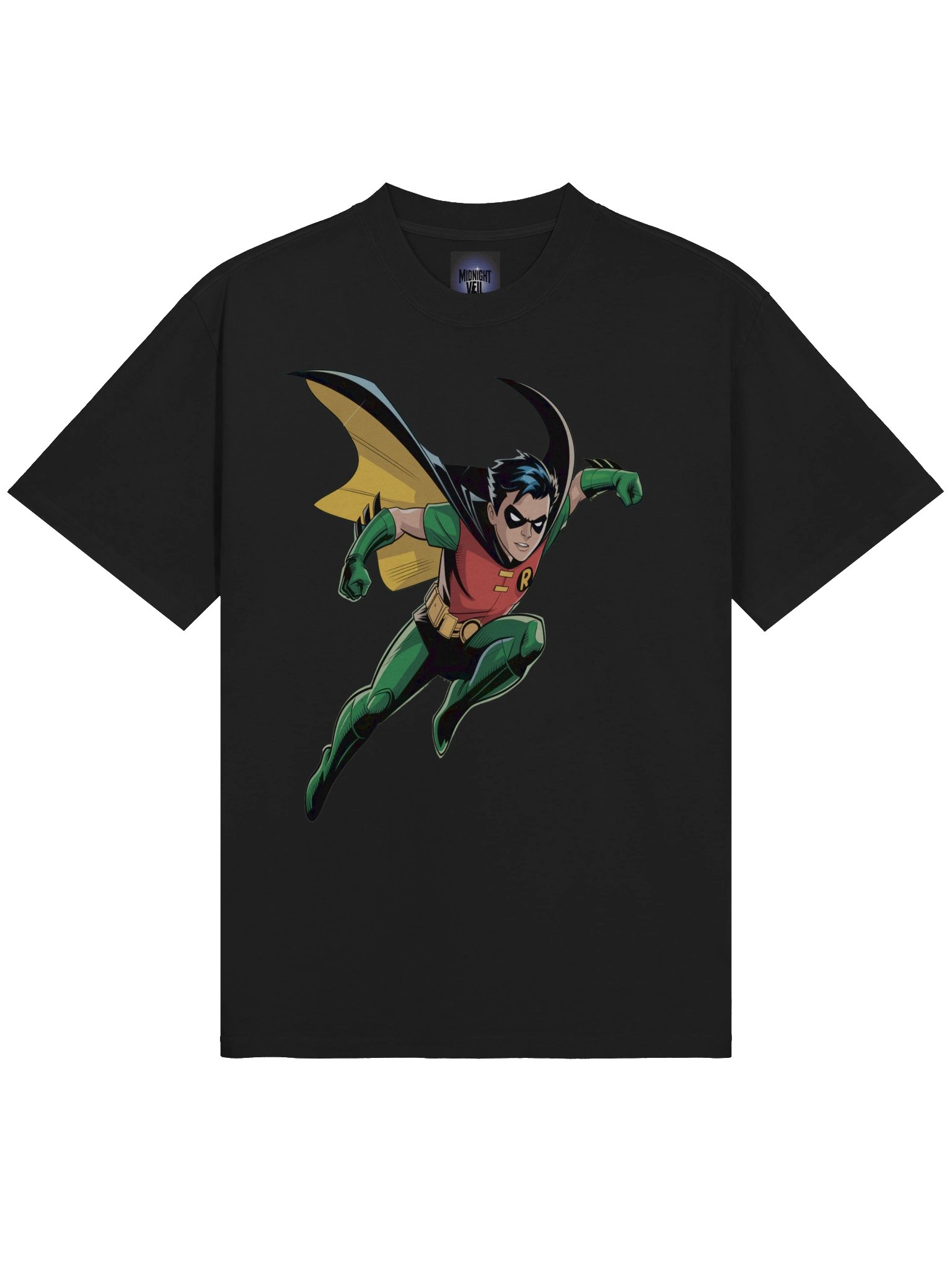 Robin Caped Leap Oversized Faded T-Shirt product image (5)