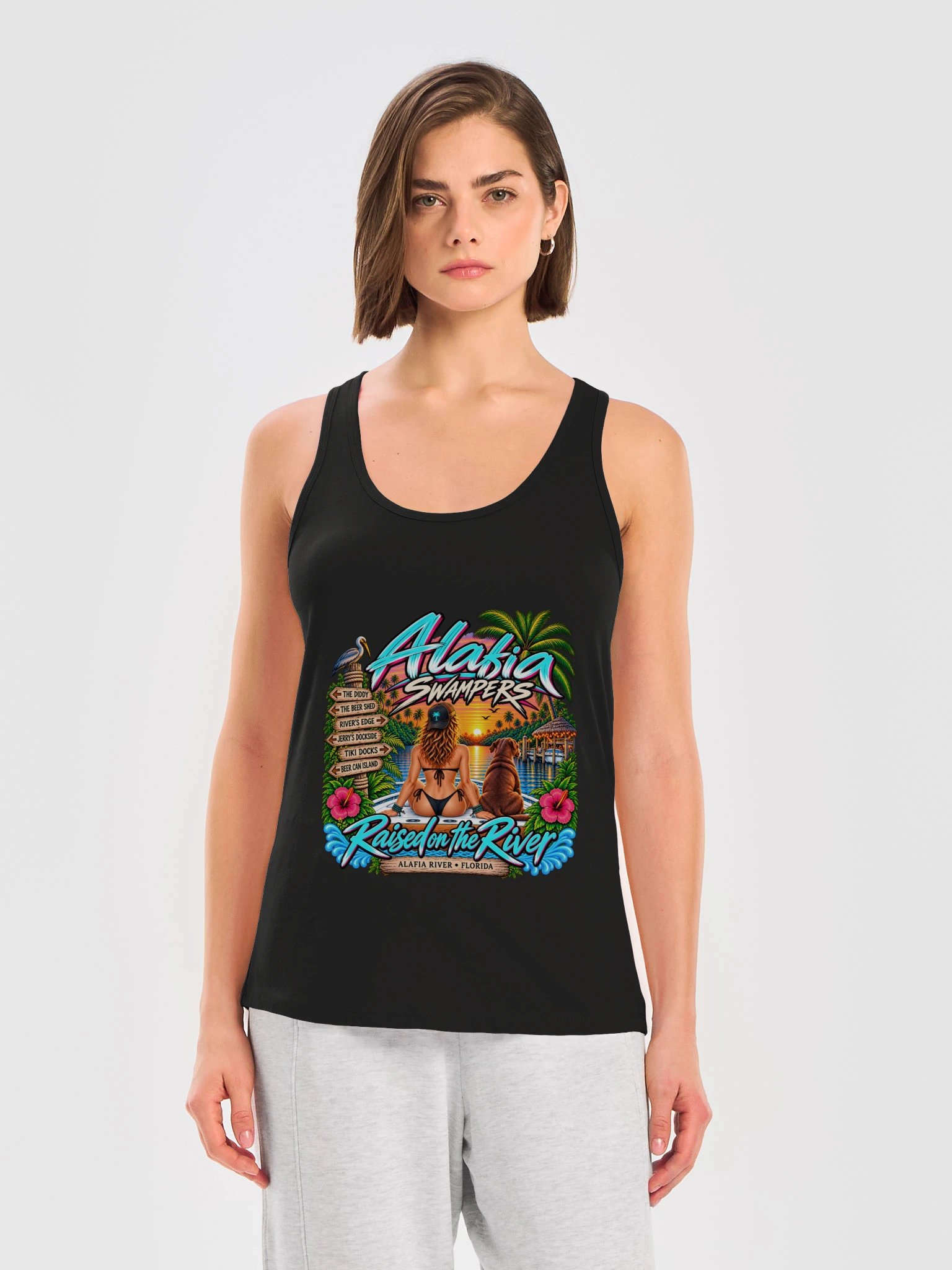 Raised on the River — Ladies Racerback Tank product image (9)