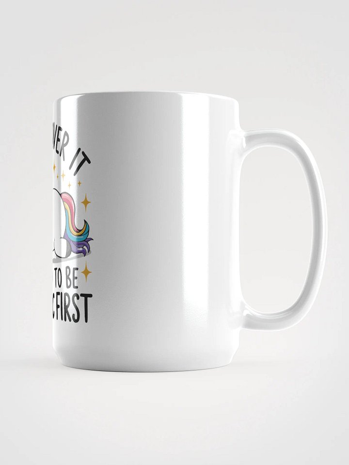 Dramatic Unicorn White Glossy Mug product image (2)