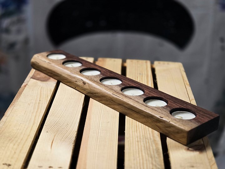 Live Edge Walnut Firefly (7 Candle Holder) product image (2)