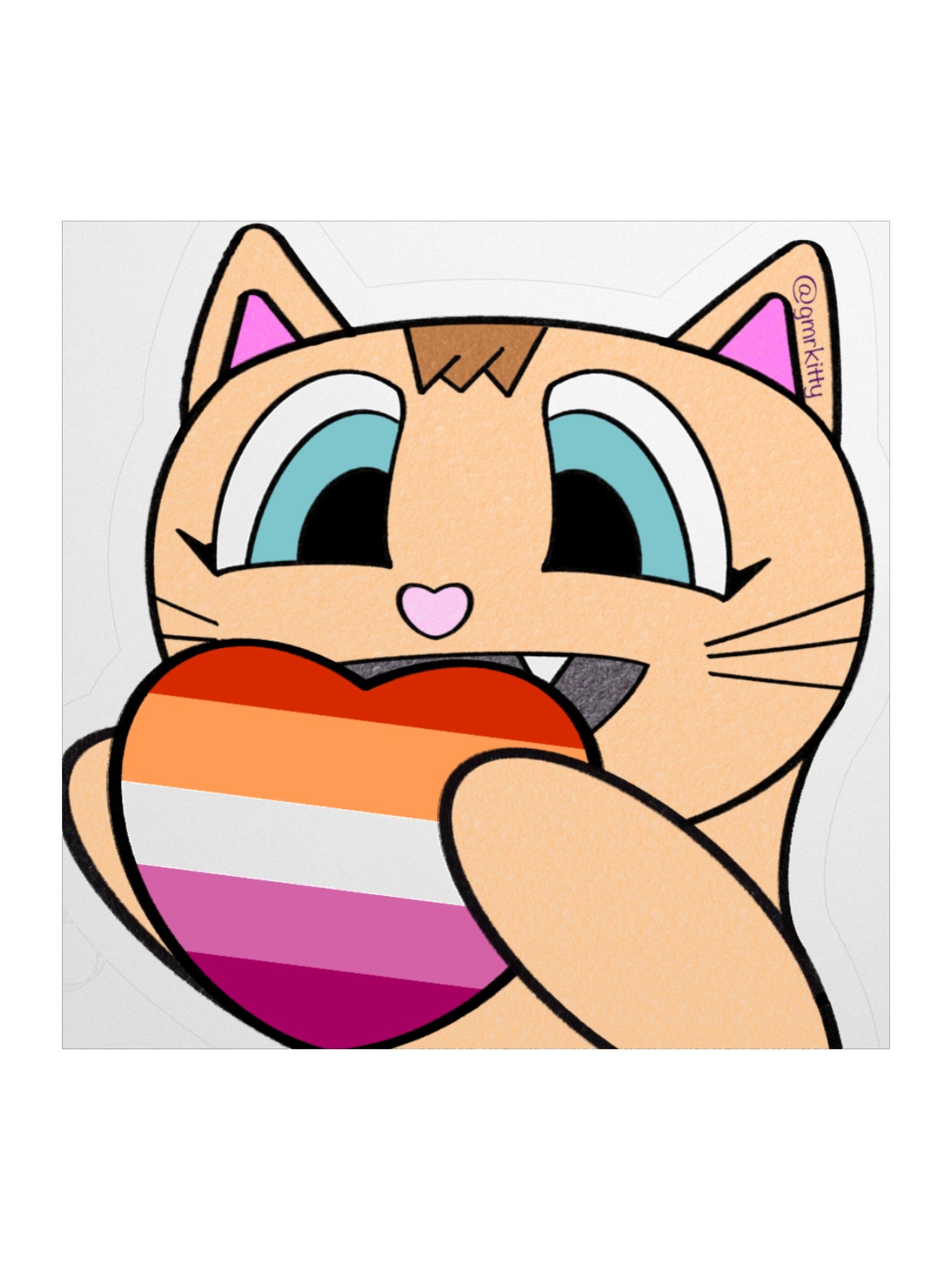 Lesbian Pride Kitty Sticker 01 product image (2)