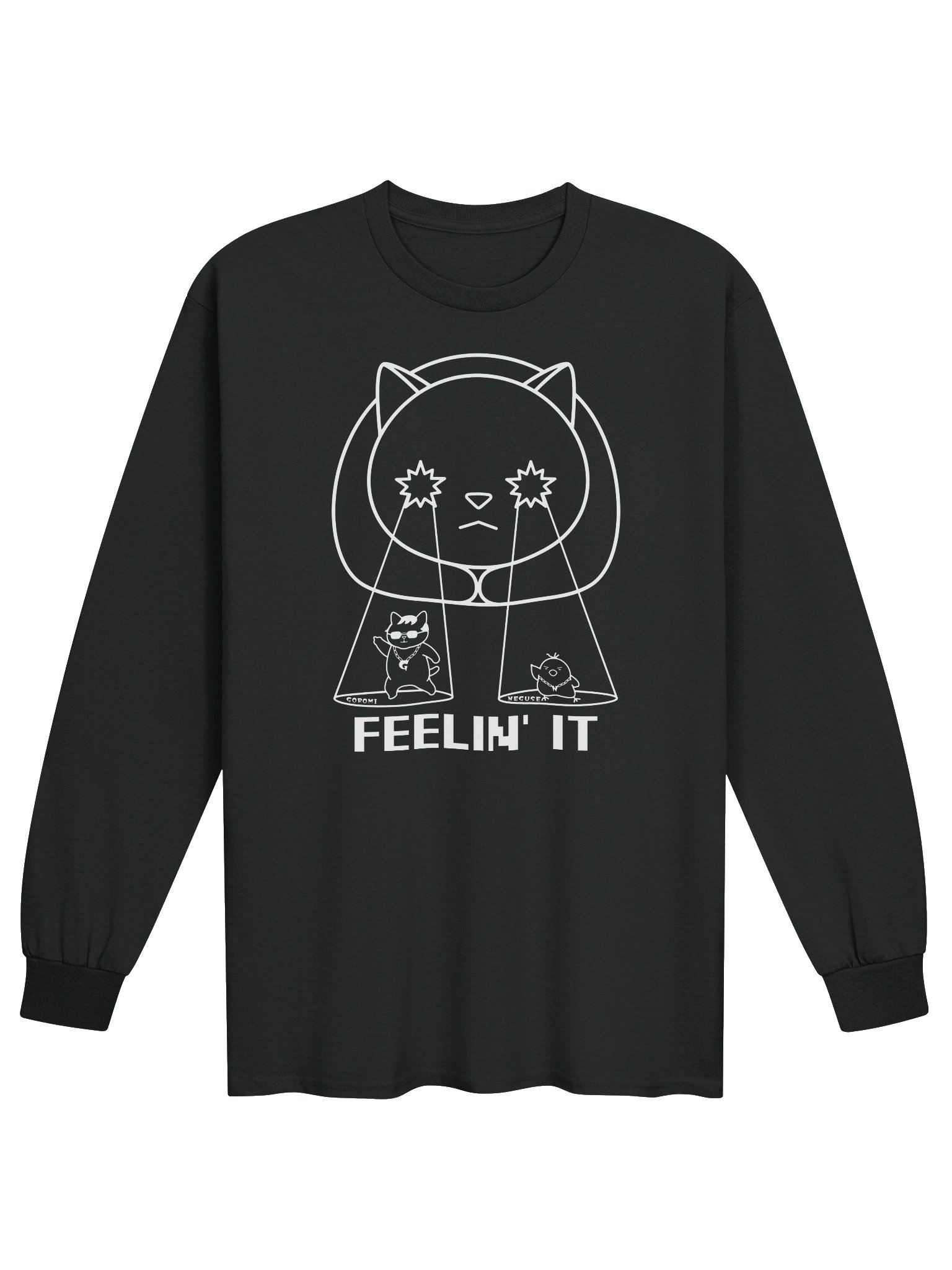 Goromi the Cat (Surreally Spotlighted Dancing) - Unisex Adult Long Sleeve T-shirt product image (1)