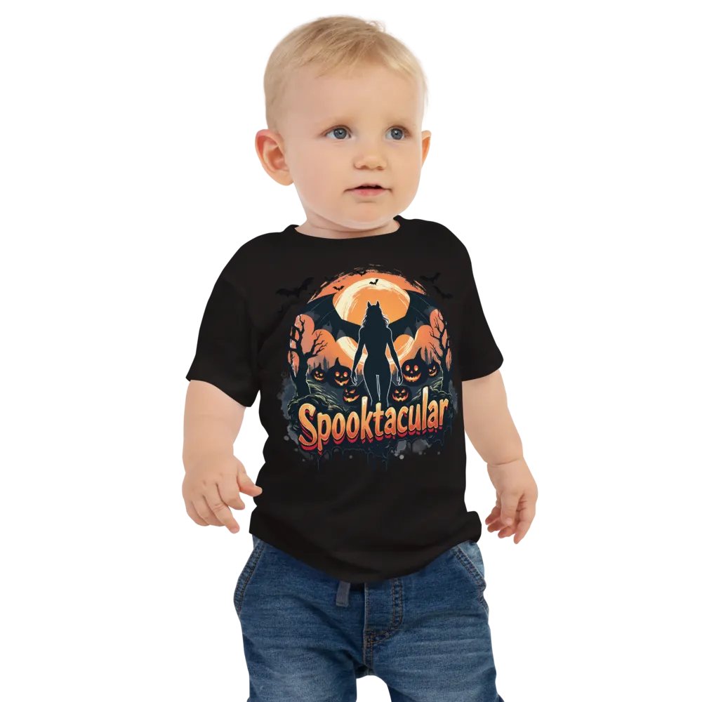 Spooktacular Cat Moon Baby Tee product image (1)
